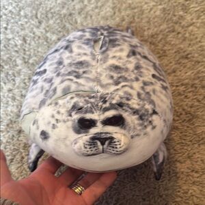Gray Seal Plush Pillow